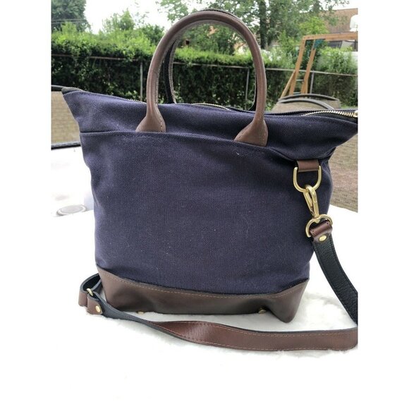R.Riveter Carry All Canvas Tote w/ Leather Trim Na